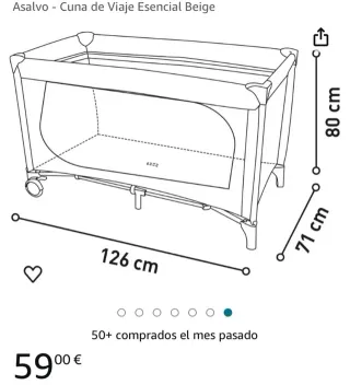 Cuna de viaje plegable