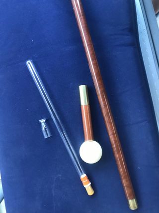 Bastón bola billar años 30