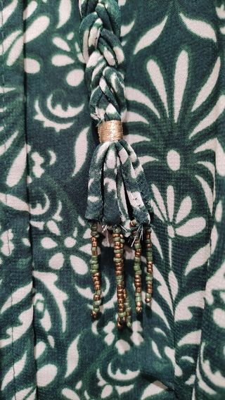 Vestido Zara verde estampado