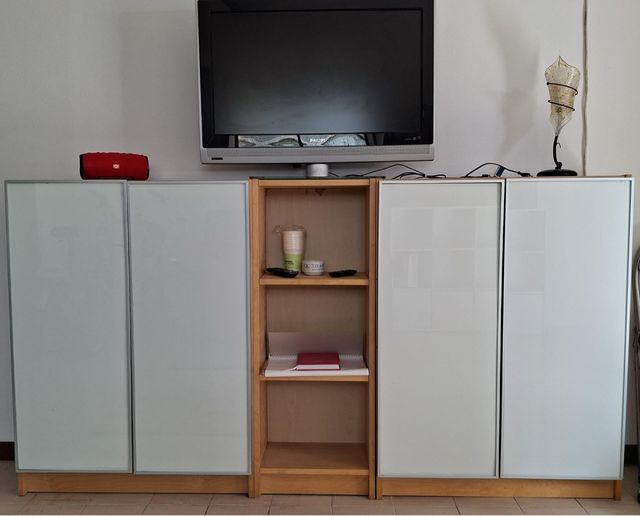 Credenza 5 ante legno e vetro