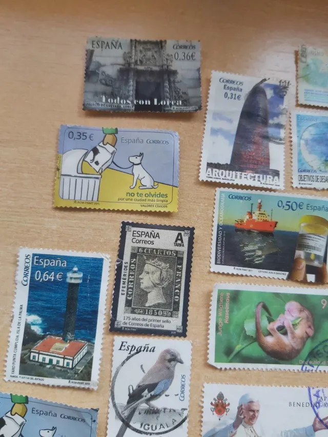 Lote 4:  22 sellos España y Alemania - Filatelia