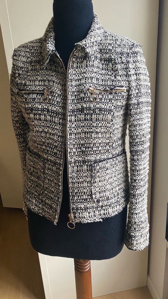 Giacca Zara fantasia bianco e nero