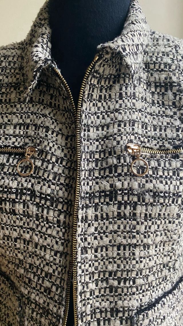 Giacca Zara fantasia bianco e nero