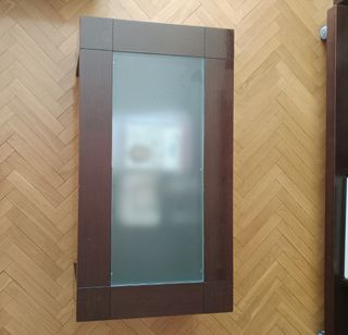 Mesa de centro madera wengue y cristal