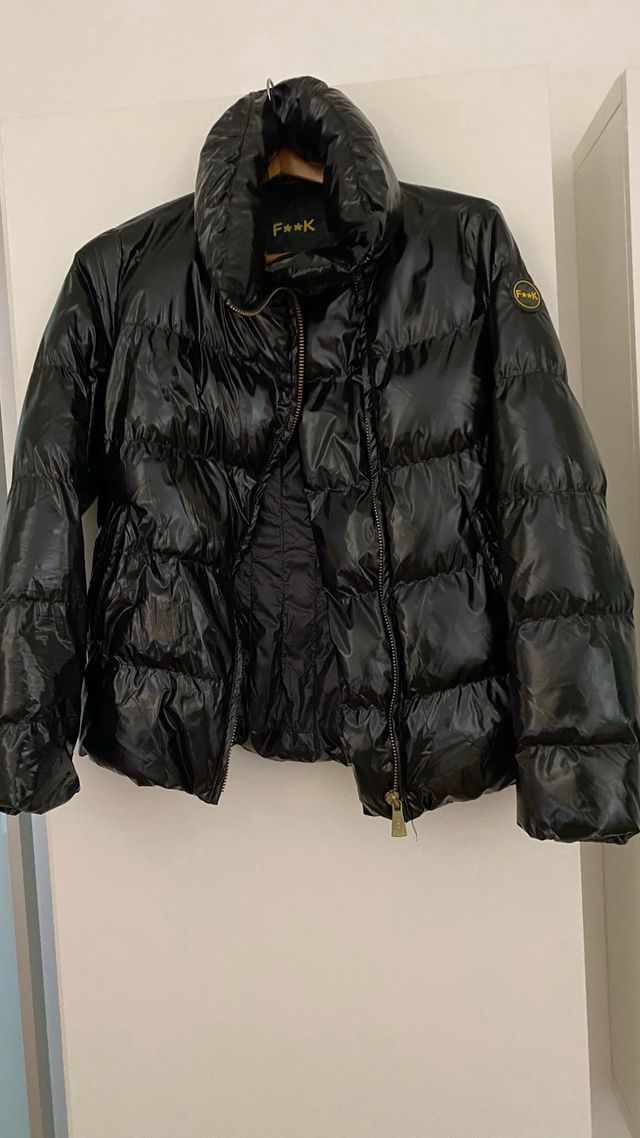 Piumino F**K nero lucido
