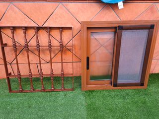Ventana 80x80 con reja y mosquitera