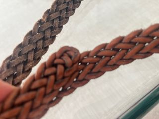 Cinturón trenzado Max Mara marrón y dorado