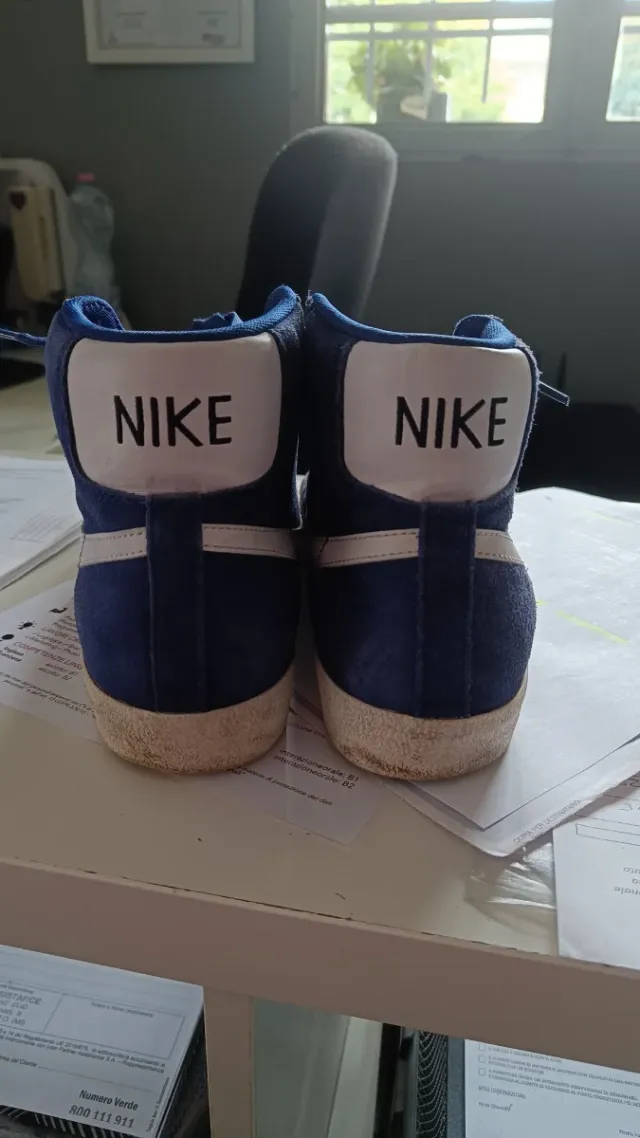 Nike Blazer Mid scamosciato blu taglia 43
