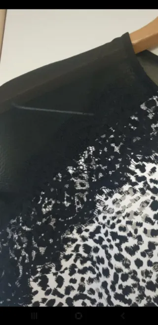 Vestido Guess Animal Print Negro Blanco