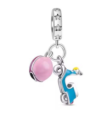 Charm Moto Vespa Casco Pulsera Pandora collar plat