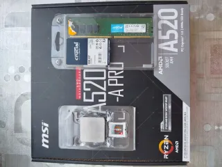 Placa Base MSI A520 + Ryzen 5 3500x + RAM Crucial
