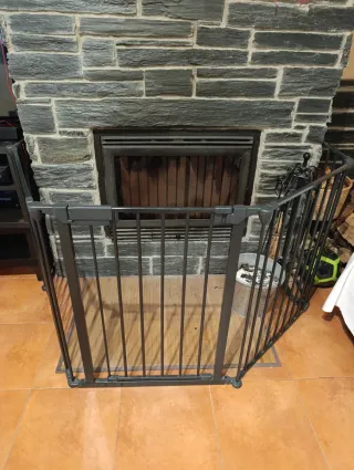 Valla protectora chimenea plegable metal