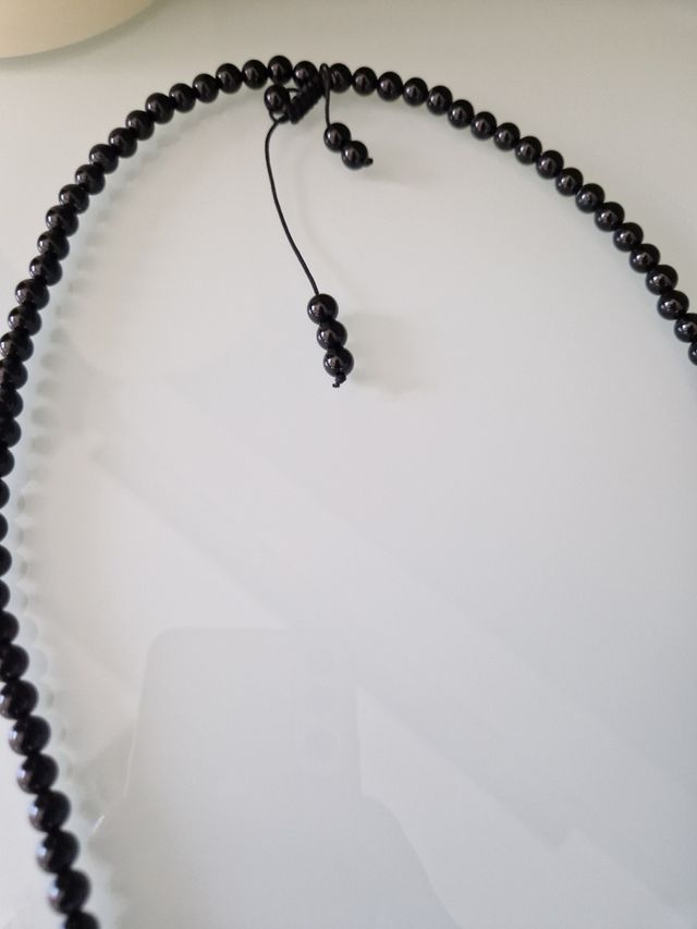 Collana Pietra Onice Nera con Ciondolo