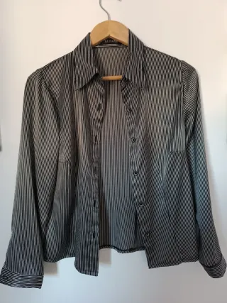 Camisa XUFANG rayas blanco y negro