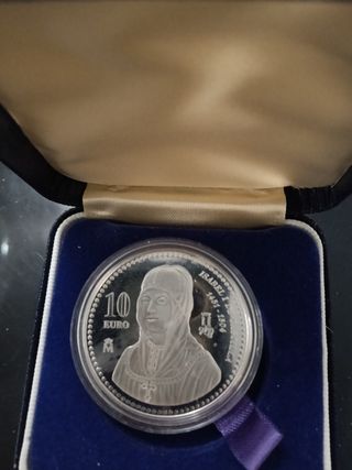 Moneda 10€ Plata Isabel la Católica España Estuche