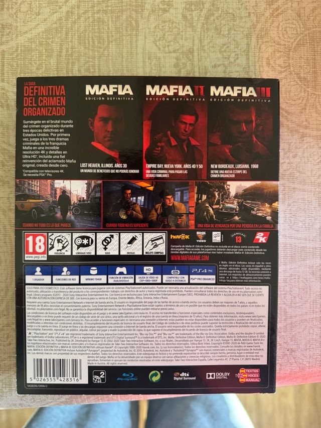Trilogía Mafia PS4