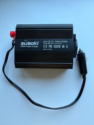 Inversor Suaoki 300W Coche 12V a 220V USB
