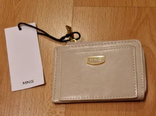 Monedero Mango beige/blanco roto nuevo