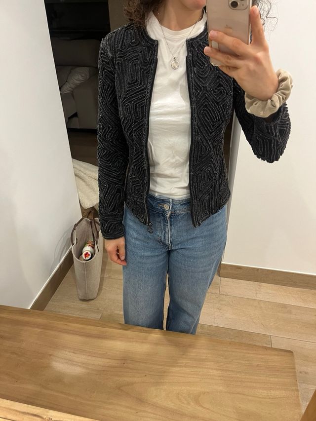 Adolfo Domínguez Blazer Negro y Gris