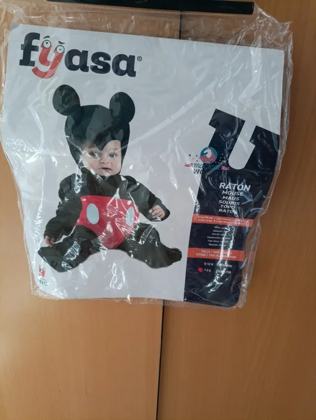 Disfraz Bebé Mickey Mouse Talla 6-12 Meses