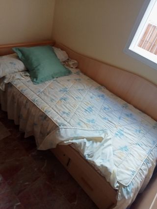 Cama juvenil con colchón y cajones