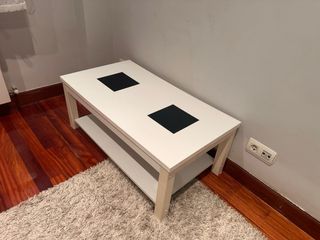Mesa de cocina cristal y metal negra