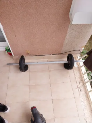Kit Barra Pesas Fitness