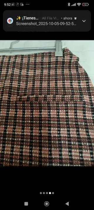 Minifalda cuadros algodón