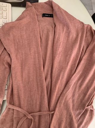 Cardigan Zara Knit Rosa Talla Única