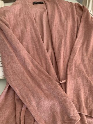 Cardigan Zara Knit Rosa Talla Única