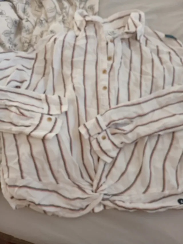 Camisa Hollister Talla S Rayas Rosas y Blancas