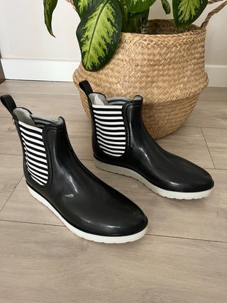 Botas de agua cortas a rayas