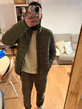 Abrigo plumas verde militar Springfield Talla S