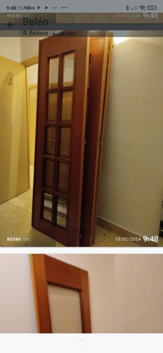 Seis puertas de madera color marrón