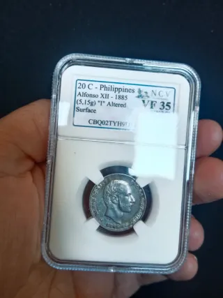 Moneda 20 C - Filipinas Alfonso XII 1885
