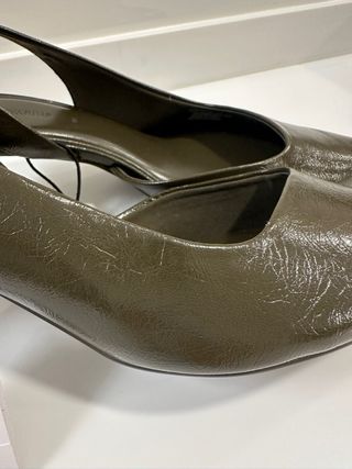 Zapatos Slingback Verde Talla 40