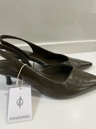 Zapatos Slingback Verde Talla 40