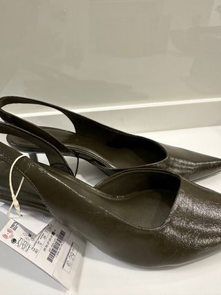 Zapatos Slingback Verde Talla 40