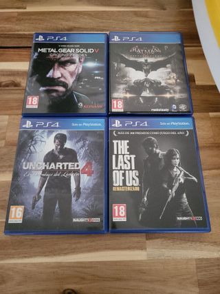 PS4 (PlayStation 4) Negra + Mando + Juegos