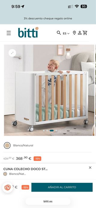 Cuna Colecho Cotinfant Docystyle 120x60
