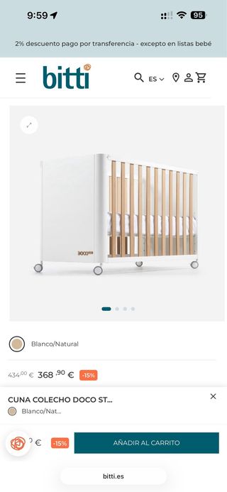 Cuna Colecho Cotinfant Docystyle 120x60