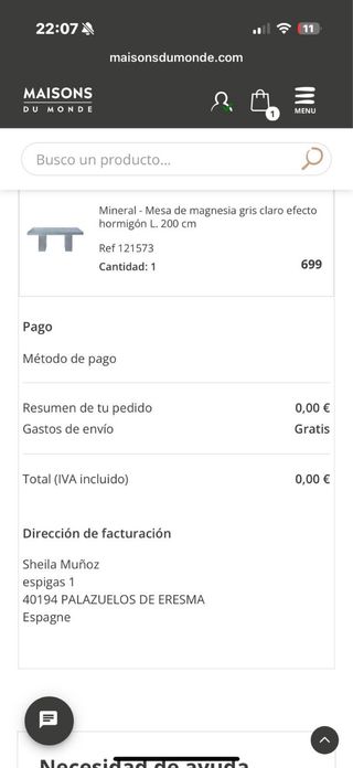 Tavolo in magnesio grigio con effetto cemento