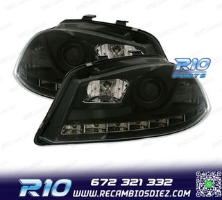 FAROS PARA SEAT IBIZA Y CORDOBA 6L 02-08 LUZ DIURNA LED FOND