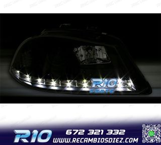 FAROS PARA SEAT IBIZA Y CORDOBA 6L 02-08 LUZ DIURNA LED FOND