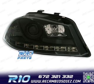 FAROS PARA SEAT IBIZA Y CORDOBA 6L 02-08 LUZ DIURNA LED FOND
