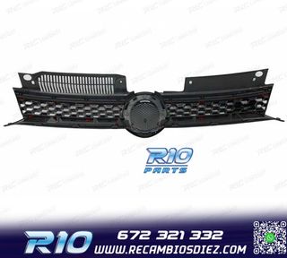 PARRILLA VOLKSWAGEN VW GOLF 6 08-12 NEGRO MOLDURA ROJA GTI