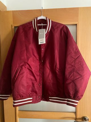 Chaqueta Bomber Oversize Burdeos Talla M/L