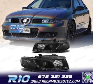 FAROS SEAT LEON 1M LUZ DIURNA FONDO NEGRO 99-05