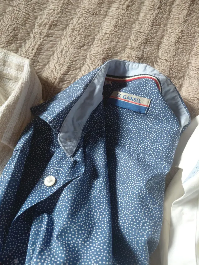 Lote 5 Camisas Chico Azul y Blanco