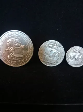 Lote de 3 monedas de plata Portugal Antiguas